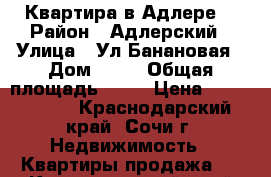 Квартира в Адлере. › Район ­ Адлерский › Улица ­ Ул.Банановая › Дом ­ 13 › Общая площадь ­ 48 › Цена ­ 3 500 000 - Краснодарский край, Сочи г. Недвижимость » Квартиры продажа   . Краснодарский край,Сочи г.